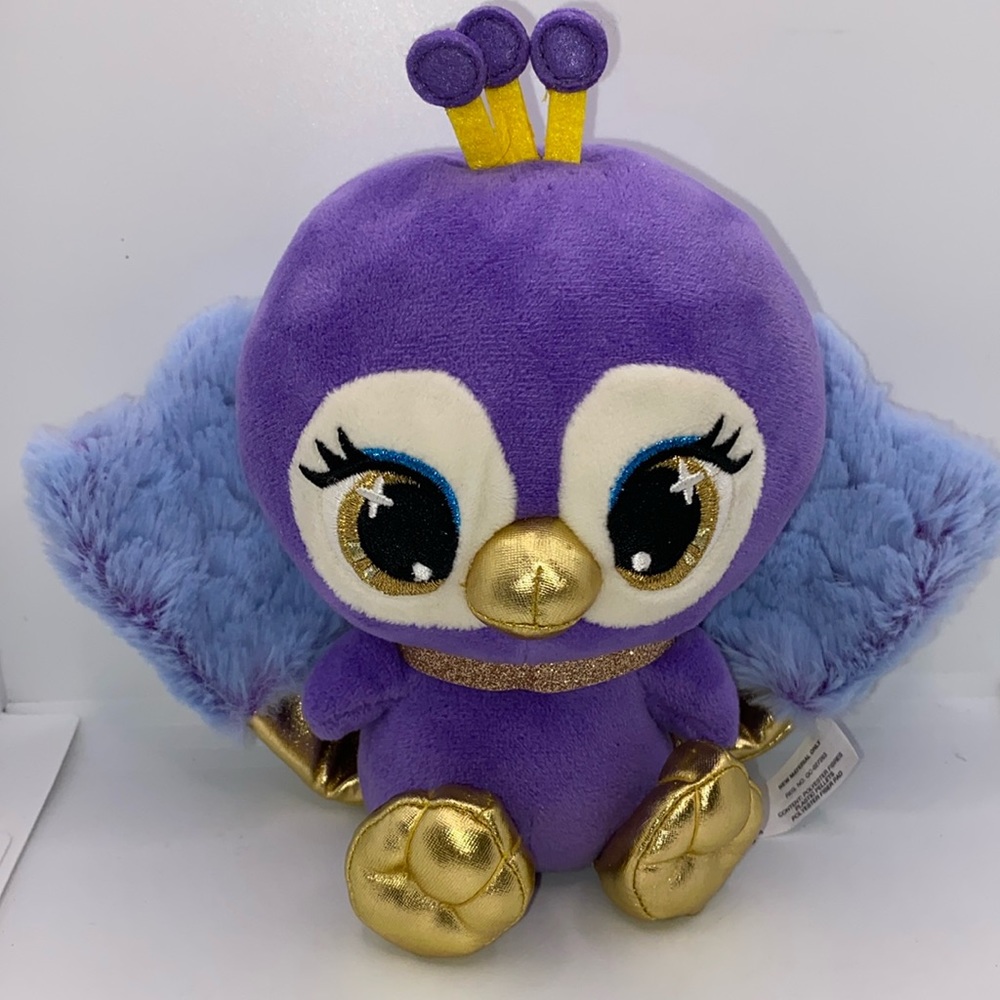 P. Lushes Designer Fashion Pets Priscilla Plume Peacock Plush Gund Animal 6”